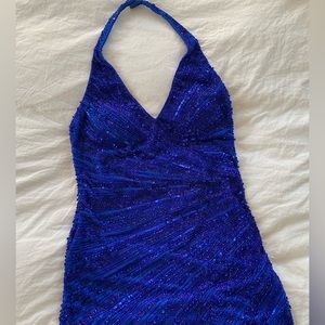 Blue sequin maxi dress, new with tags